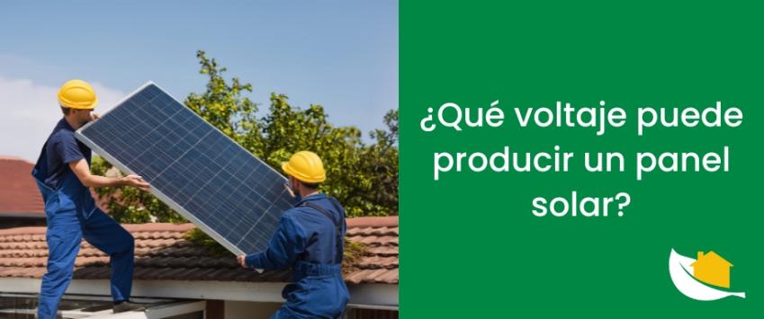 ¿Qué voltaje puede producir un panel solar?