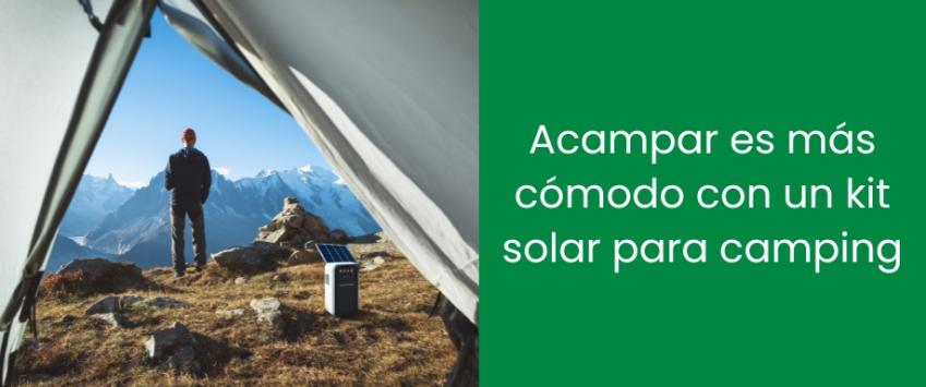 Acampar es más cómodo con un kit solar para camping