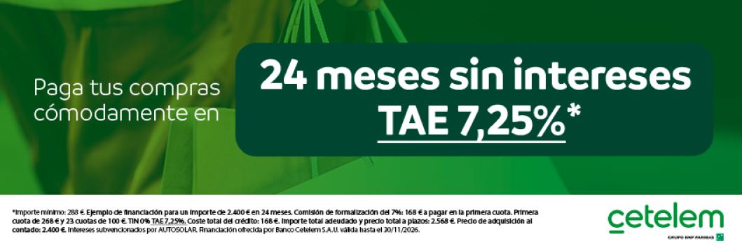En AutoSolar financie sus compras con Cetelem