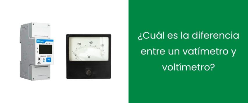 ¿Cuál es la diferencia entre un vatímetro y un voltímetro?