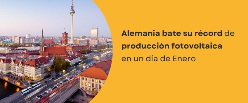 Alemania bate su récord de producción fotovoltaica en un día de Enero