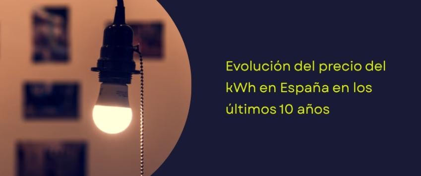 Evolución del precio del kWh en España en los últimos 10 años