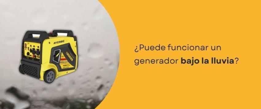 ¿Puede funcionar un generador bajo la lluvia?