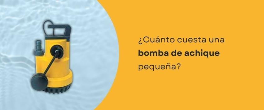 ¿Cuánto cuesta una bomba de achique pequeña?