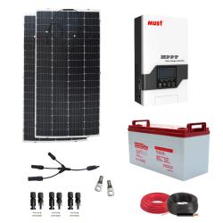 Placas Solares Flexibles 480W con Batería GEL 150Ah