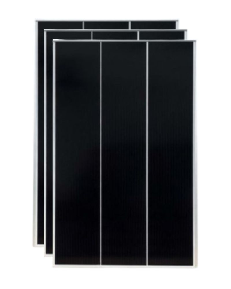 Pack 3 unidades Placas Solares Fotovoltaicas 12V 200W Monocristalinas Solarfam