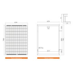 Pack 10 unidades de Paneles Solares Fotovoltaicos 75W 12V Policristalina