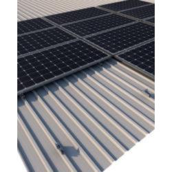 Estructura Cubierta Metálica 1 Panel Solar Coplanar Microrail Sunfer