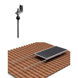 Estructura Horizontal Tejas 1 Panel Solar con varilla 01H
