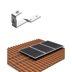 Estructura Cubierta Tejas 3 Paneles Solares con salvatejas 02V