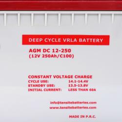 Batería AGM 12V 250Ah Tensite