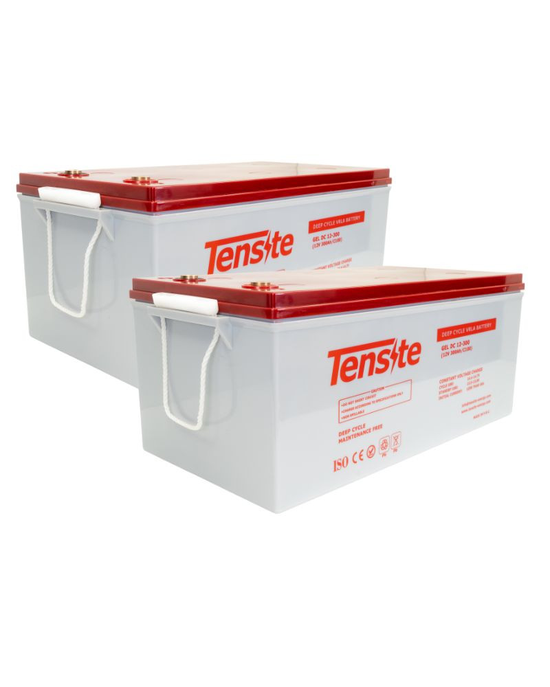 Pack 2 unidades Baterías para Placas Solares de GEL 300Ah 12V Tensite