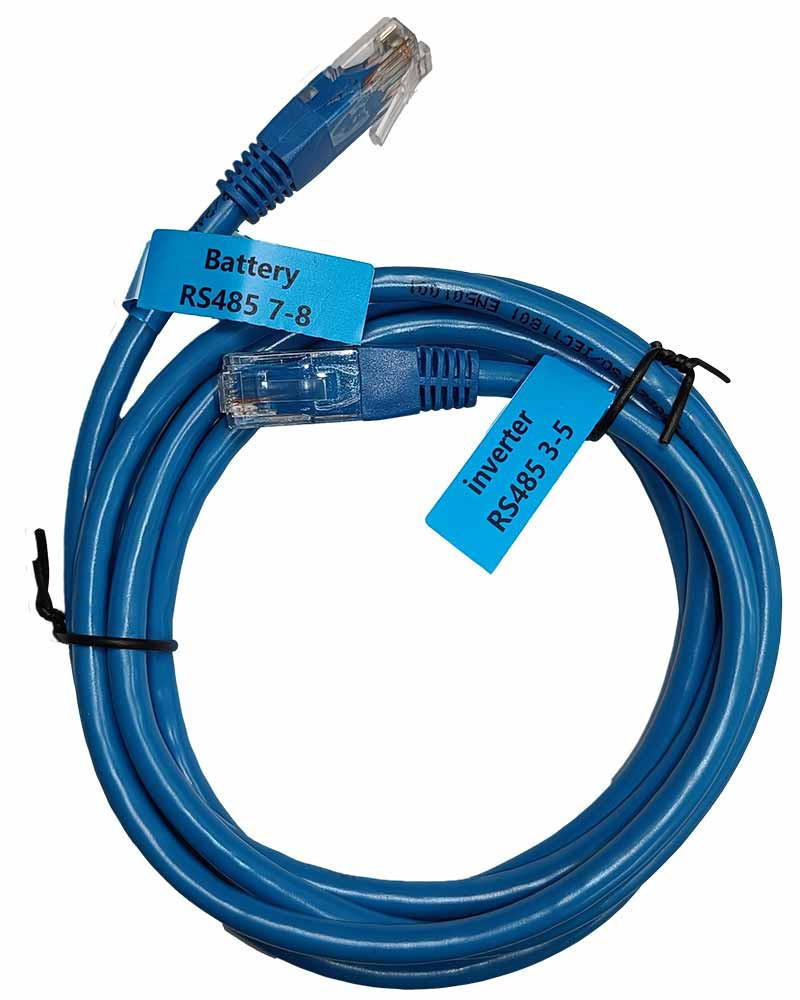 Cable Comunicación RS485 Voltronic y DC LV, Inversor-Batería 2m.