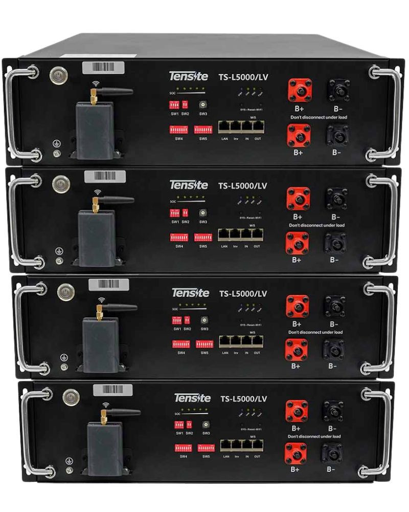 Pack 4 unidades de Baterías para Placas Solares Tensite 48V TS-L5000/LV de litio 400Ah