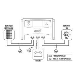 Regulador PWM 12V / 24V 40A Must Solar
