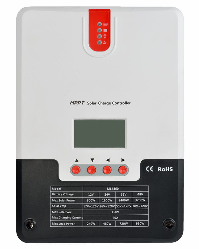 Regulador MPPT 150V 60A LCD 12/24/48V