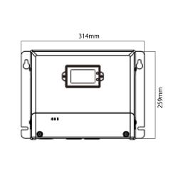 Regulador MPPT 250V 70A LCD 12/24/48V