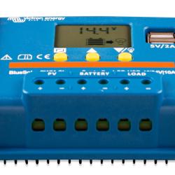 Regulador PWM BlueSolar 12/24V 5A LCD USB Victron
