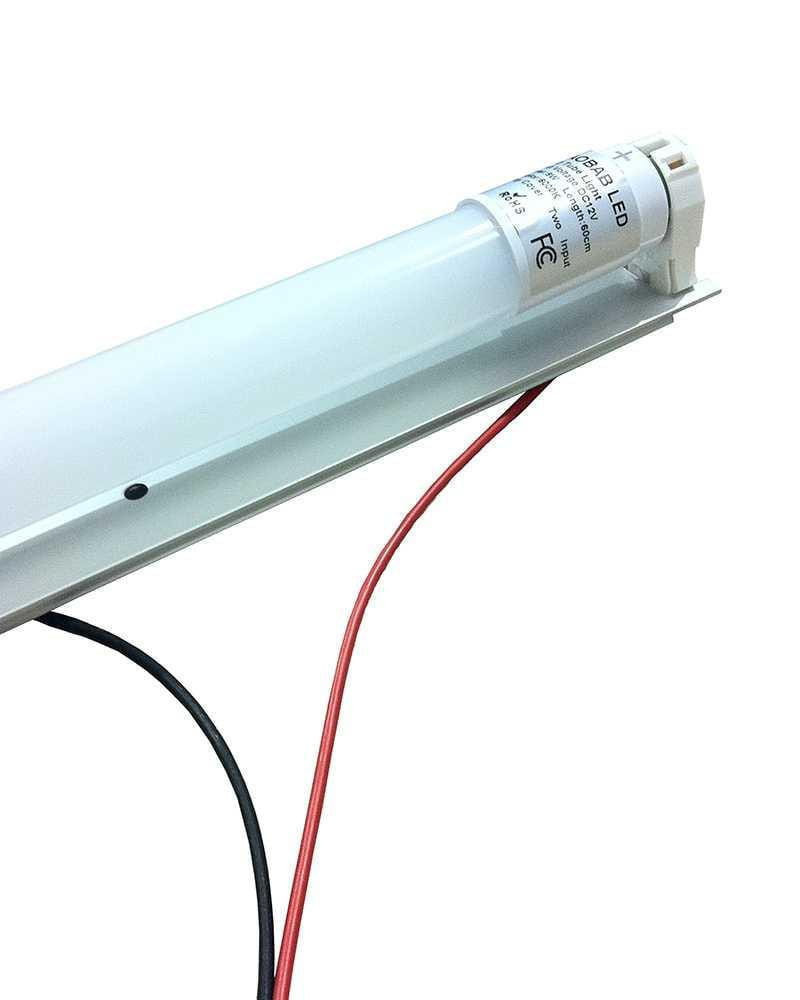 Tubo LED 12V 9W 60cm + Regleta Portatubo T8