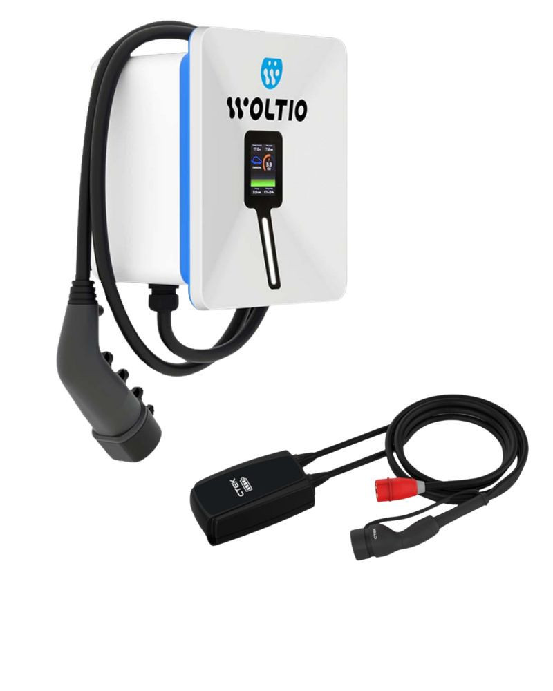 Pack Cargadores Eléctricos Coches Woltio Select 5m 7,4kW con Cargador Portátil 11kW