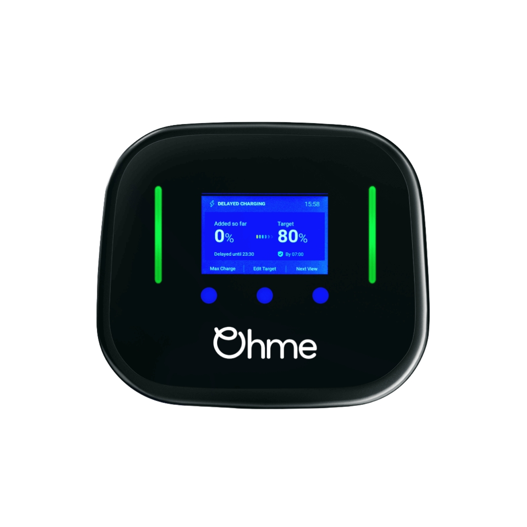 Cargador Coches Eléctricos 11kW Trifásico Ohme Home Pro 8m