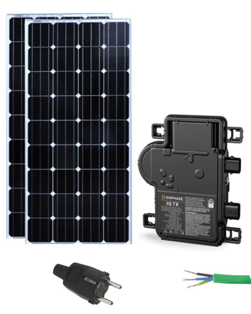 Kit Placas Solares Balcón 200W con microinversor 315W