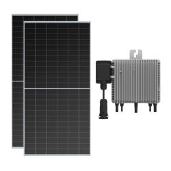 Kit Placas Solares para Balcón 1210W con Microinversor Deye SUN-M100G4 1000W