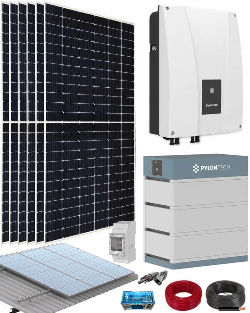 Kit Solar Híbrido Ingeteam 3000W 18400Whdia