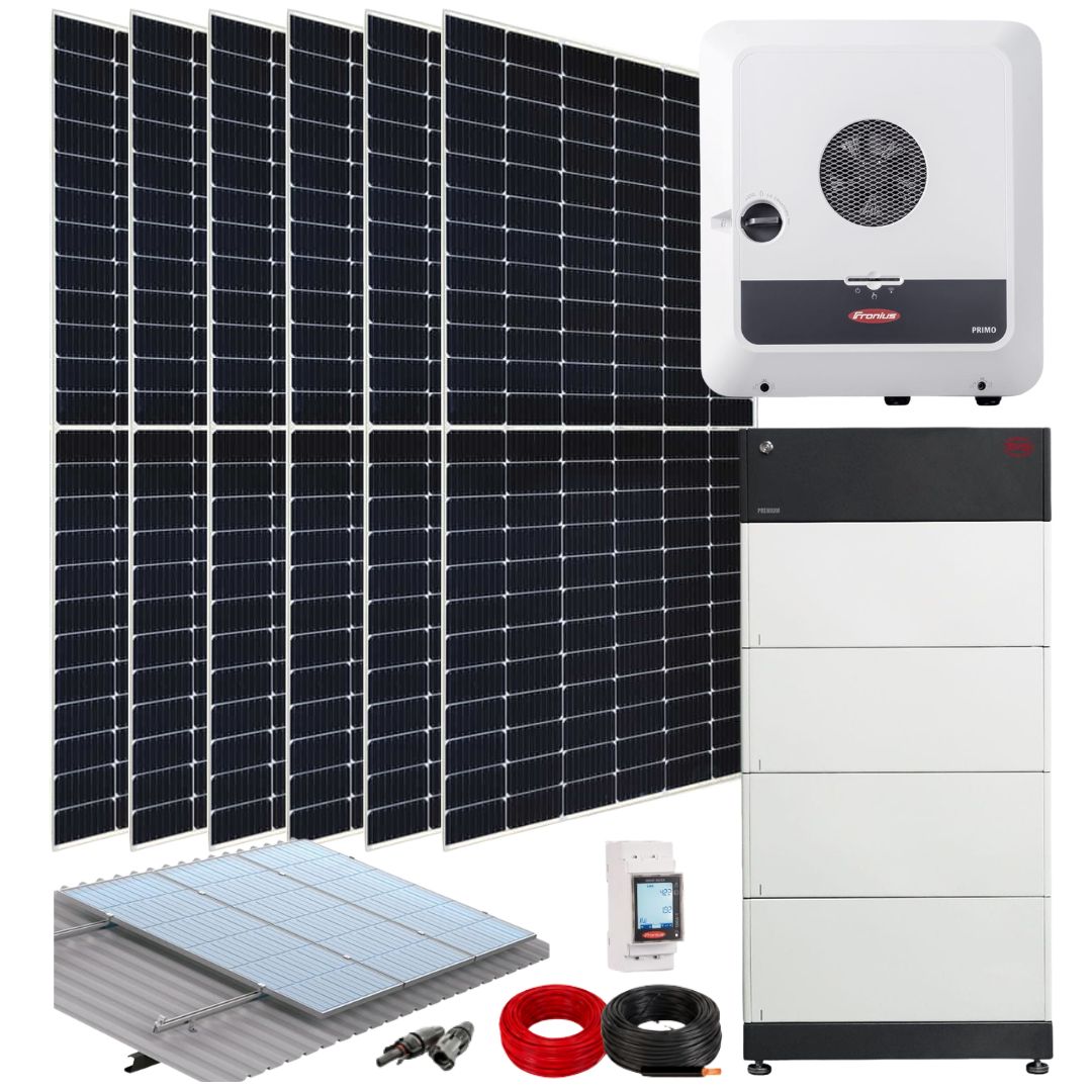 Kit Solar Autoconsumo 3000W con Inversor Híbrido Monofásico y Baterías Litio 11kWh TAB