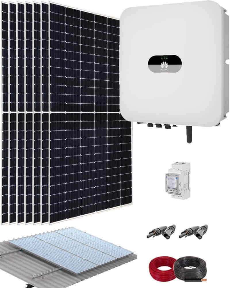 Kit Paneles Solares Autoconsumo Fotovoltaico Huawei 3000W