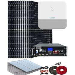 Kit Solar Híbrido 6kW Hoymiles con Batería Litio 5kWh DC