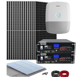 Kit Placas Solares Autoconsumo Trifásico 8kW Hoymiles con Litio 10kWh DC