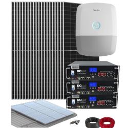 Kit Solar Vivienda Habitual Trifásico 10kW Hoymiles con Litio 15kWh DC