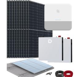 Kit Solar Híbrido Hoymiles 5kW Monofásico Monofásico con Batería Litio Dyness 10,24kWh