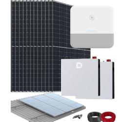 Kit Solar para instalación de placas solares en casa 6kW Monofásico con Baterías Litio Dyness 10,24kWh