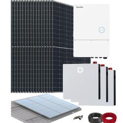 Kit Solar Híbrido Hoymiles 8kW Monofásico con Baterías Litio Dyness 15,36kWh