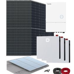 Kit Solar Híbrido Hoymiles 10kW Monofásico con Baterías Litio Dyness 15,36kWh