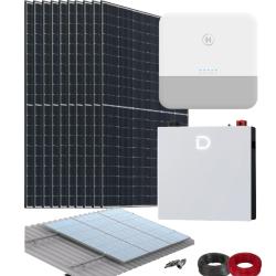 Kit Solar Híbrido Hoymiles 5kW Monofásico con Batería Litio Dyness 5,12kWh