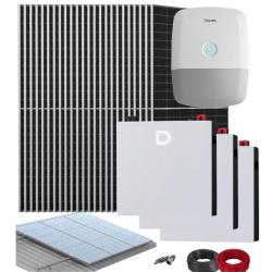 Kit Solar Híbrido Hoymiles 12kW Trifásico con Baterías de Litio Dyness 15,36kWh
