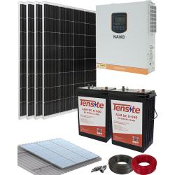 Kit Solar Aislada para Instalar Paneles Solares con Baterías AGM 1000W 12V 4000Whdia