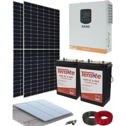 Kit Solar Aislada para Instalar Paneles Solares con Baterías AGM 1000W 12V 4000Whdia