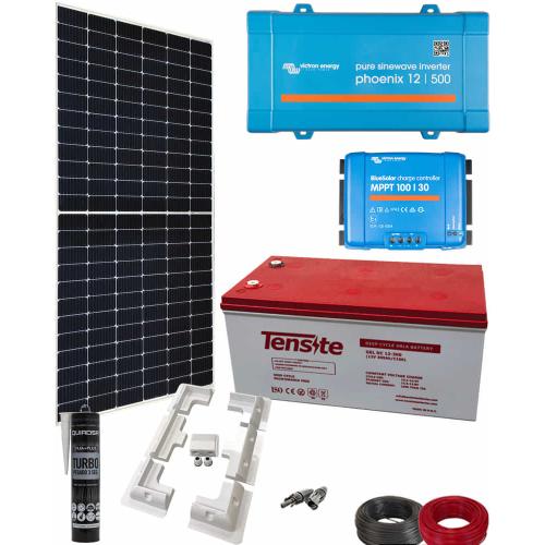 Kit Solar Camper 500W 12V 2000Whdia inversor 12V a 220V
