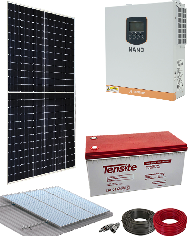 Kit Solar Casa Campo 1000W 12V 2500Whdia