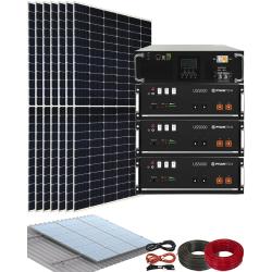 Kit Placas solares para Instalación Solar Aislada 5500W 48V con Baterías Litio US5000C
