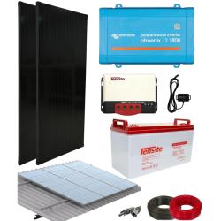 Kit Solar Fotovoltaico 400W 12V 2000Whdia con Batería de Gel