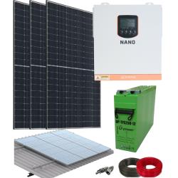 Kit Solar Fotovoltaico Aislada 1500W 12V 6000Whdia