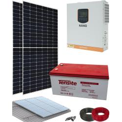 Kit Placas Solares para Casa Campo 1000W 12V 4000Whdia