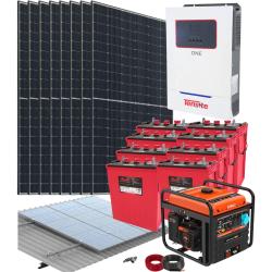 Kit Solar Vivienda Aislada 5500W 48V con Generador