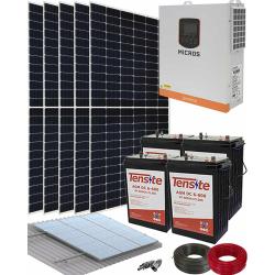 Kit Solar Aislada para Casa de Campo 3000W 24V 9000Whdia