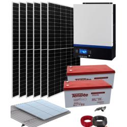 Kit Solar Aislada 3600W 24V con Baterías GEL 250Ah